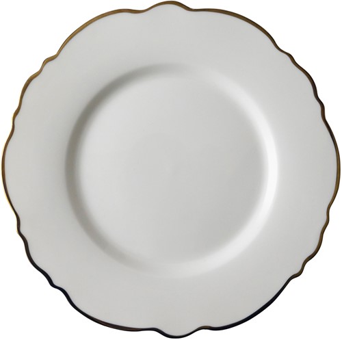 Dutch Rose Plate Irregular  21 cm White Gold
