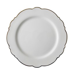 Dutch Rose Plate Irregular 26 cm White Gold