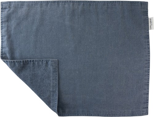 Laura Ashley Placemat Blue double sided Uni/Wild Clematis 48x35cm