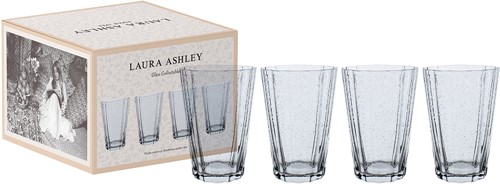 Laura Ashley Giftset 4 Glass Large Tumbler Clear