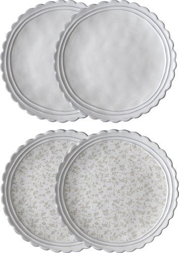 Laura Ashley Set 4 plates irregular 20 cm