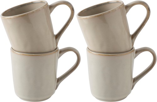 Giftset 4 Mugs Creme 39 cl. Dutch Rose Organic