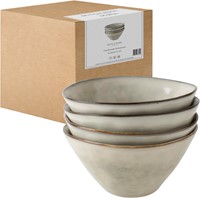 Giftset 4 Bowls 14cm Creme Dutch Rose Organic-2
