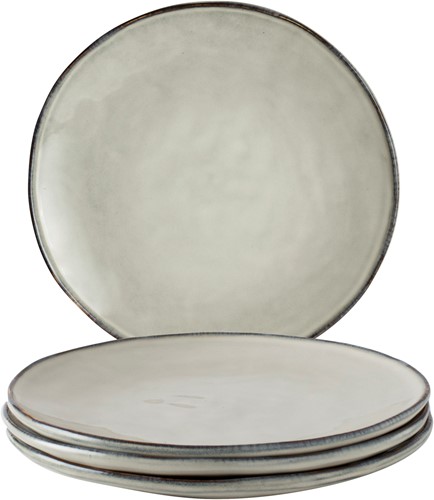 Giftset 4 Plates 26,5cm Creme Dutch Rose Organic