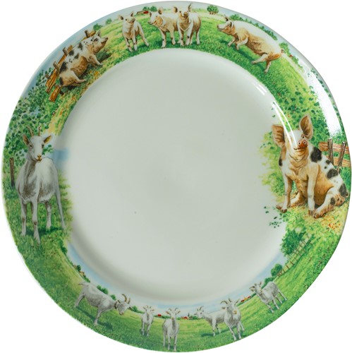 Wiebe van der Zee Plate 25 cm Goat/Pig