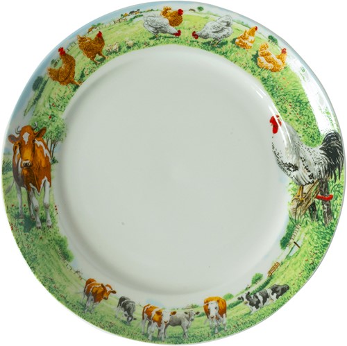 Wiebe van der Zee Plate 21 cm Cow/Chicken