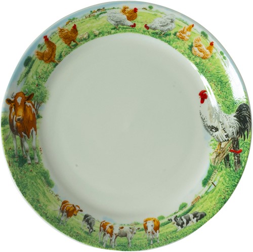 Wiebe van der Zee Plate 18 cm Cow/Chicken