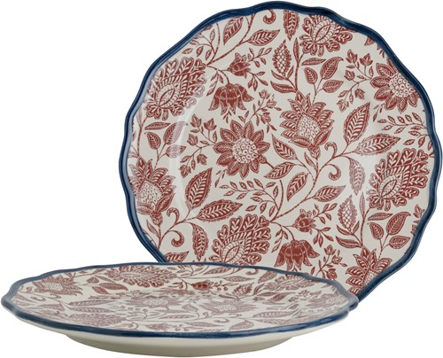 Giftset 2 Plates 27 cm Hedingham Blue Terra