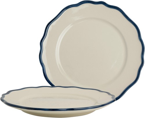 Giftset 2 Plates 27 cm Solid Blue
