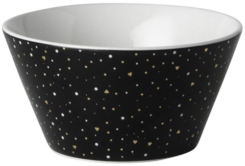 Dutch Rose Bowl 10 cm Black Glitter
