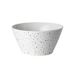 Dutch Rose Bowl 14 cm White Glitter
