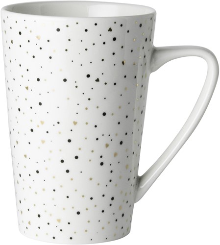 Dutch Rose Mug XL White Glitter 43 cl.