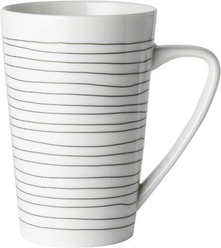 Dutch Rose Mug XL White Stripe 43 cl.