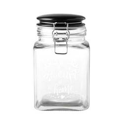 Dutch Rose Glassjar 1,1 liter Black