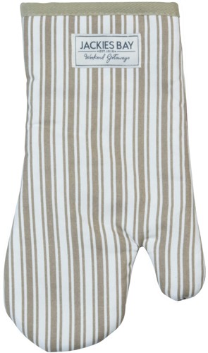 Jackies Bay Ovenmitten Stripe Grey