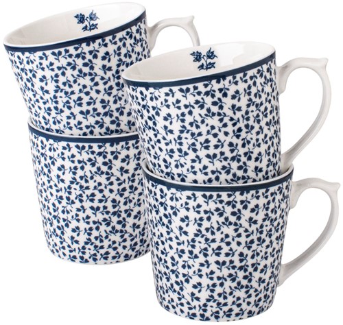 Laura Ashley Giftset 4 Mugs Floris 32 cl.