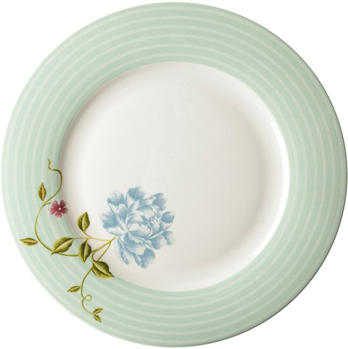 Laura Ashley Plate 26 cm Green Candy Stripe