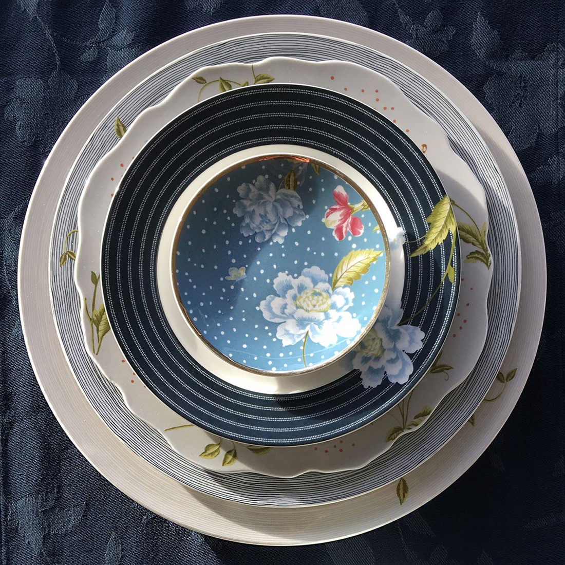 Laura Ashley Heritage Bord Plat Cobblestone Pinstripe 30 cm