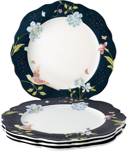 Laura Ashley Giftset 4 Plates 24,5 cm Midnight Uni