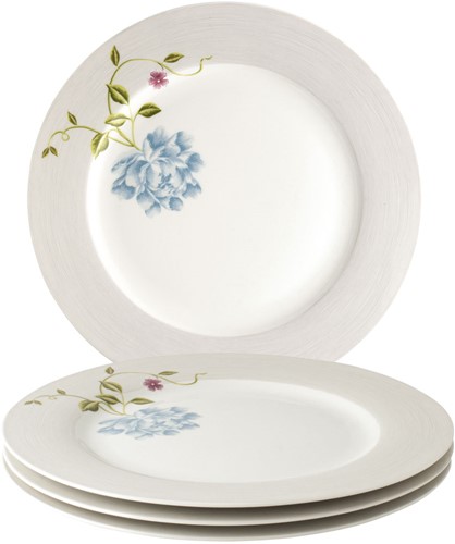 Laura Ashley Giftset 4 Plates 26 cm Cobblestone Pinstripe