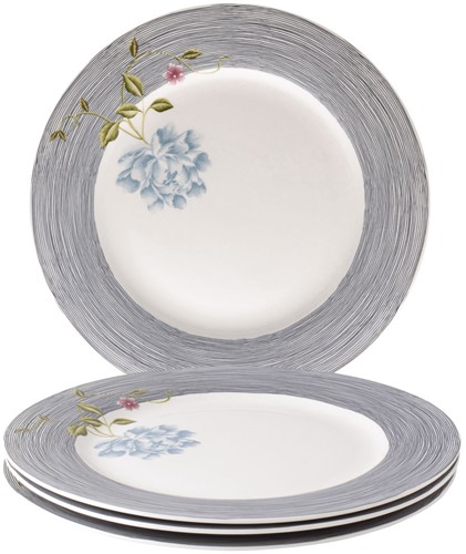 Laura Ashley Giftset 4 Plates 26 cm Midnight Pinstripe