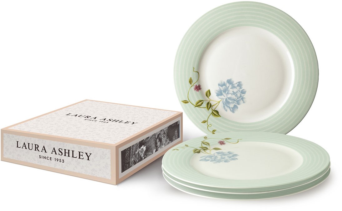 Laura Ashley Set 4 Dinerborden Mint Candy