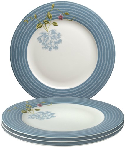 Laura Ashley Giftset 4 Plates 26 cm Seaspray Candy Stripe