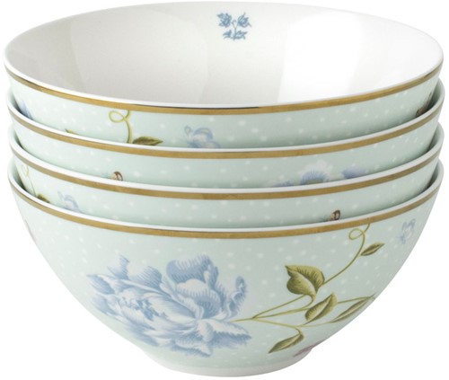 Laura Ashley Giftset 4 Bowls 16 cm Mint Uni
