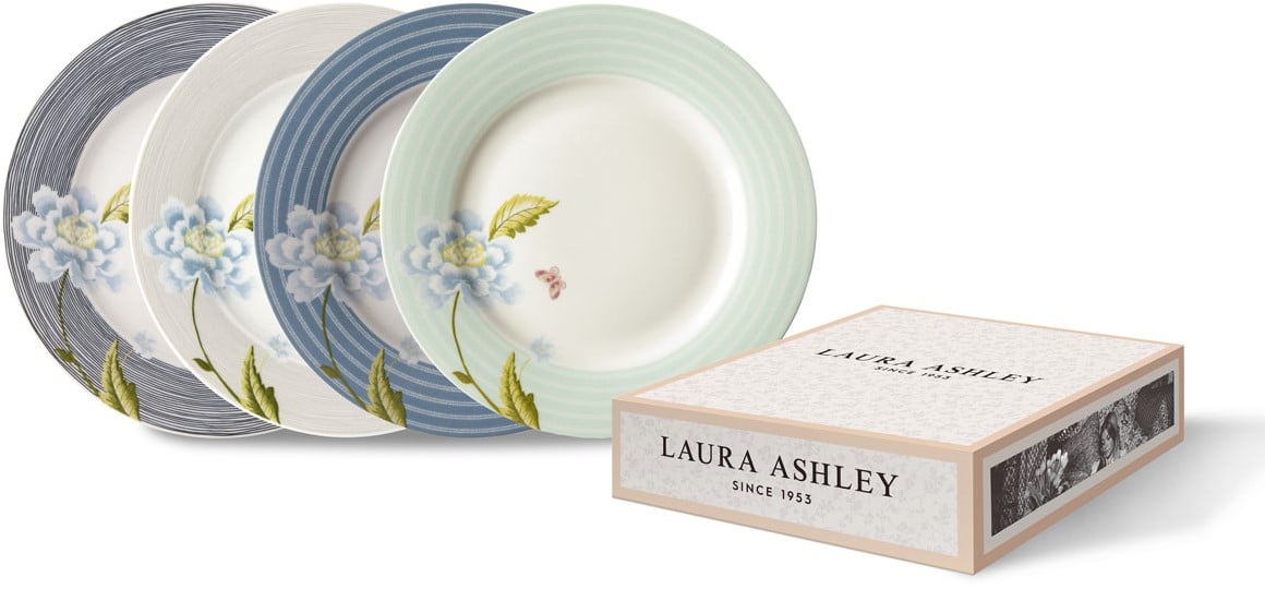 Laura Ashley Set 4 Ontbijtborden Gemengd