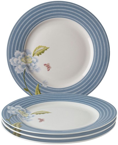 Laura Ashley Giftset 4 Plates 20 cm Seaspray Candy Stripe