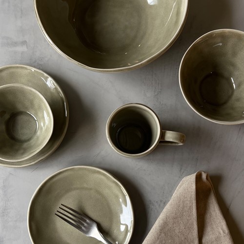 Dutch Rose Plate 26,5 cm Olive-3