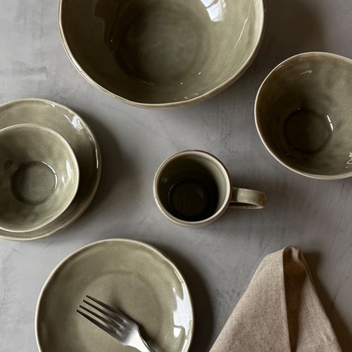 Dutch Rose Plate 26,5 cm Olive-4
